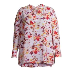 Terra & sky womens plus size v neck long sleeve top